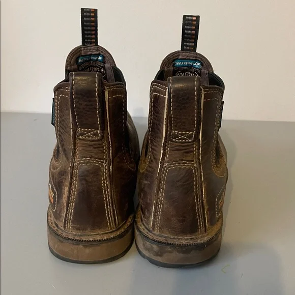 Ariat Work waterproof Oil Resistant Distressed Brown Leather Boots sz. 9.5 EE - Picture 2 of 8